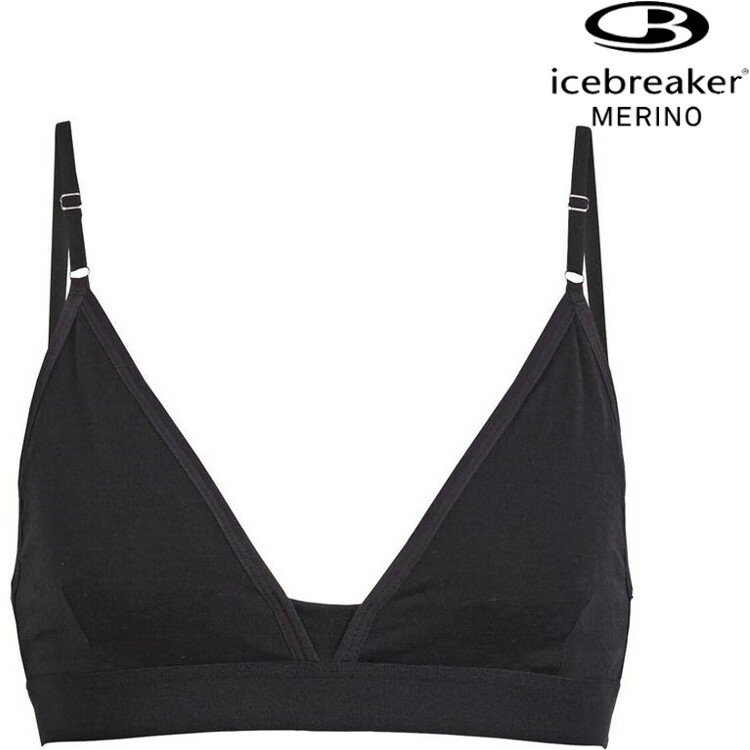 Icebreaker Merino Siren Padded Bra BF150 女款 美麗諾羊毛細肩帶內衣(附內襯) 104708 001 黑