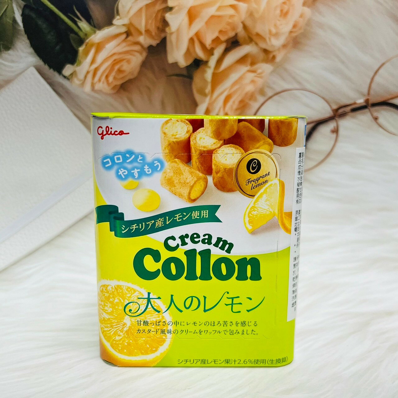日本 glico 固力果 檸檬風味捲心酥 大人檸檬味 冰冰涼涼更好吃 檸檬捲 奶油捲