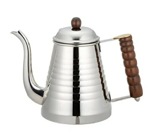 金時代書香咖啡 日本進口 Kalita Wave 木柄鶴嘴壺 / 手沖壺 不銹鋼 1.0L 電磁爐加熱 #52073