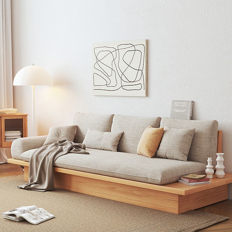 日式沙發小戶型客廳現代簡約榻榻米一體式侘寂風北歐原木地臺沙發