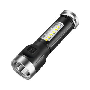 【免運費】LED迷你小手電USB充電戶外強光便攜家用手電筒、手握式電筒黑夜拓
