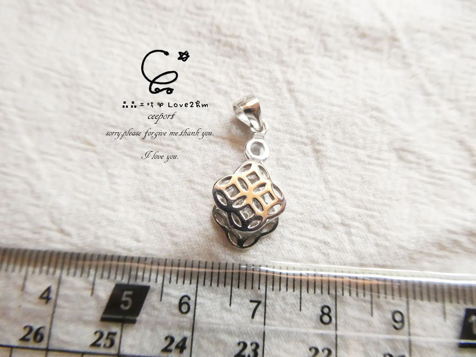 s925純銀墜頭錢串  925純銀 純銀墜頭 晶晶工坊-love2hm