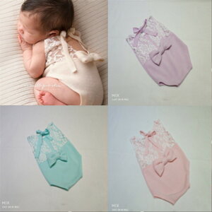 新生兒攝影服飾影樓蕾絲針織拼接寶寶拍照衣服裝滿月嬰兒拍攝道具