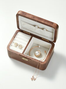 實木音樂盒精致首飾收納盒結婚耳飾戒指小飾品盒送女友禮物情人節