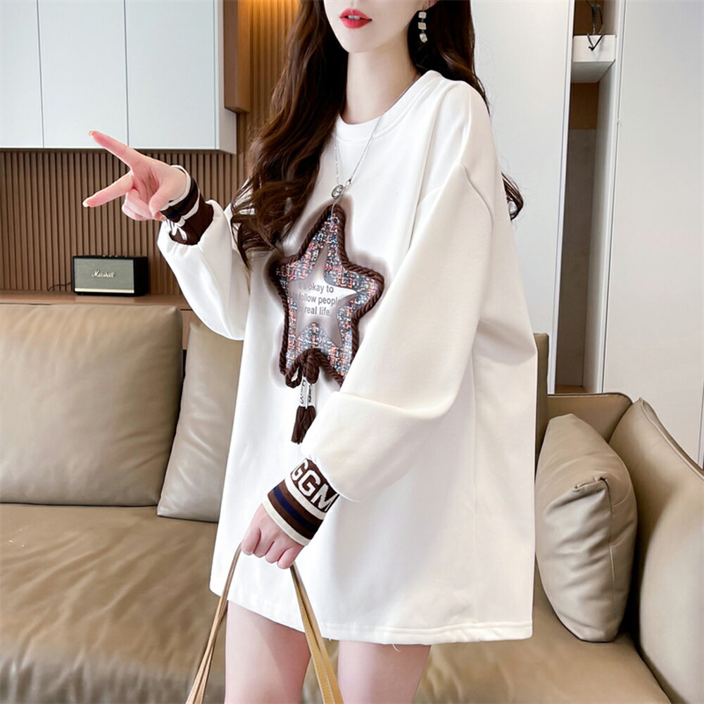 ＊ORead＊韓版圓領印花上衣(白色M~2XL)