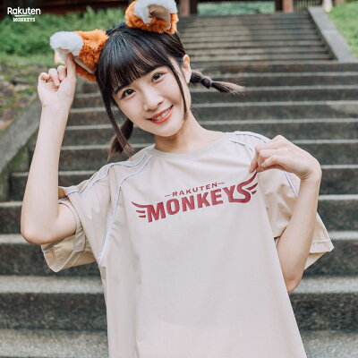 YOKOSO桃猿 落肩短T-卡其