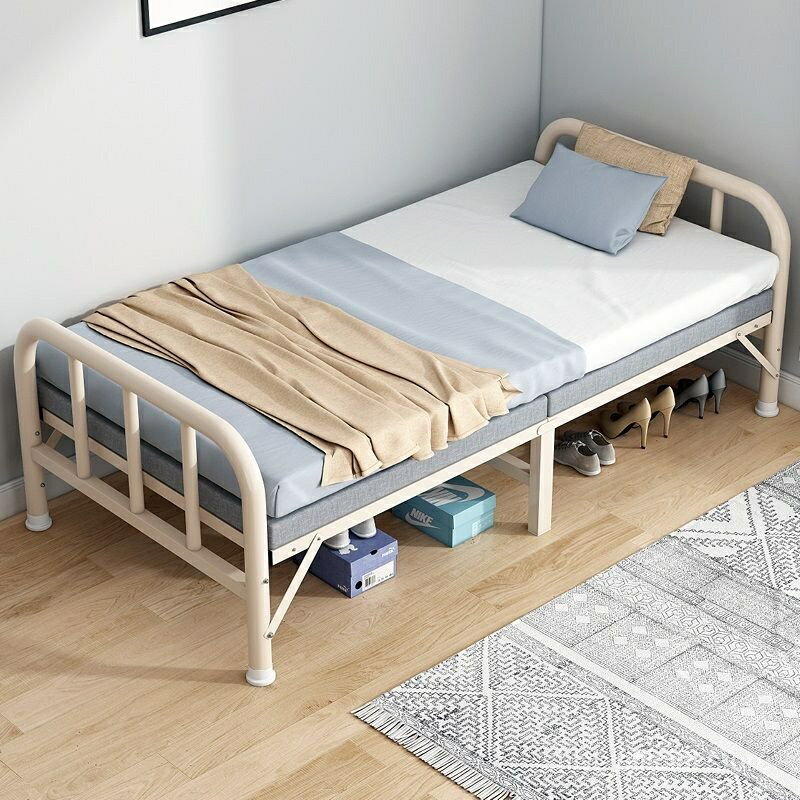 折疊床單人家用簡易辦公室午休經濟型出租房雙人午睡陪護硬闆床鐵 4