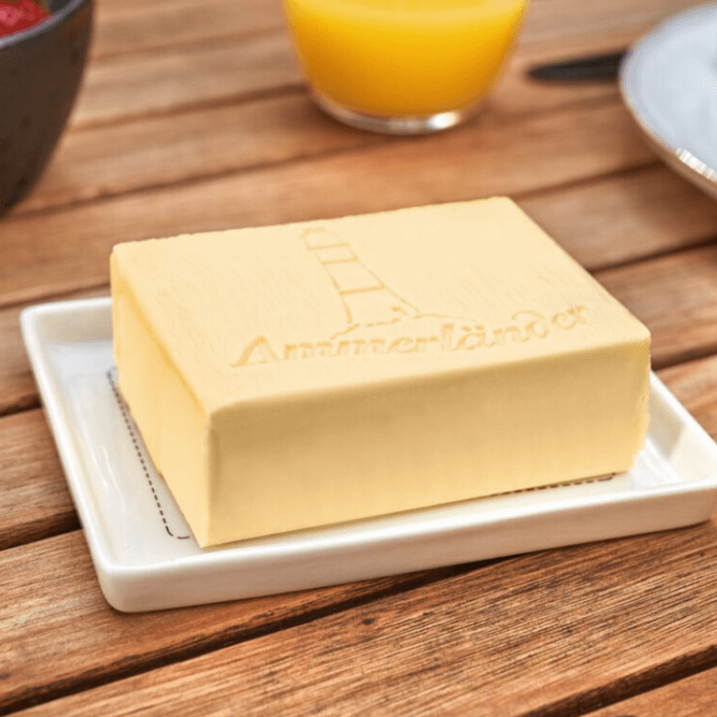 《AJ歐美食鋪》★清爽 化口性佳★ 德國 無鹽發酵奶油 250g 阿莫蘭 Ammerlander 無鹽奶油 發酵 冷凍 1