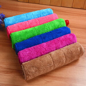 超細纖維珊瑚絨毛巾擦車巾抹布30*40雙層加厚超強吸水地板巾抹布