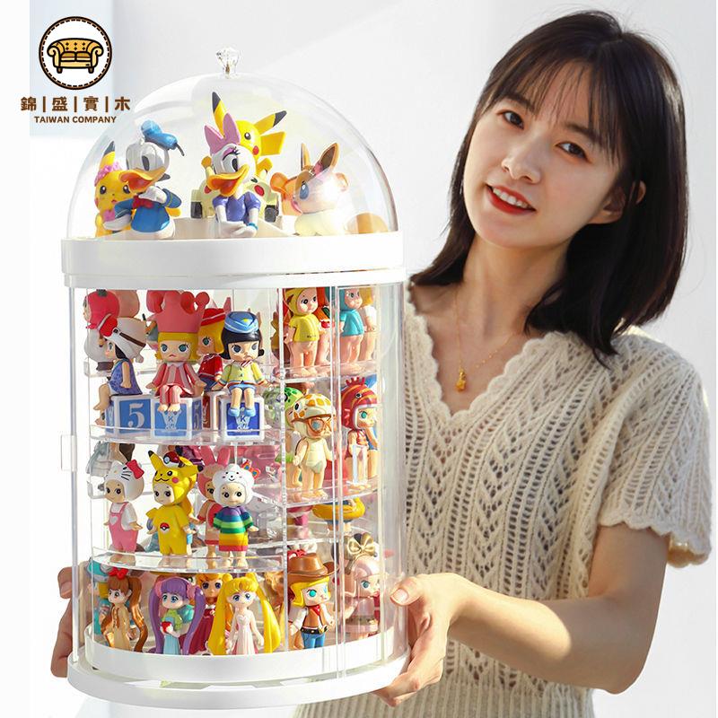 【新品上市】高階手辦收納櫃 多層透明展示盒 防塵模型玩具陳列架盲盒收納展示架 亞克力旋轉手辦收納盒 泡泡瑪特玩具擺件 系列展示櫃免運 工廠直銷 開立發票j227