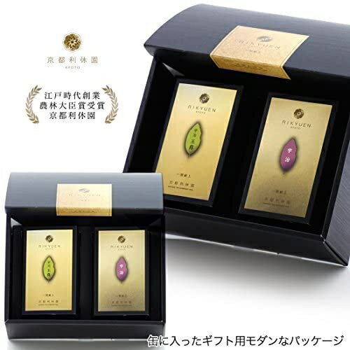 【宇治茶禮盒】日本正品 京都利休園 宇治煎茶 宇治玉露 各30g 送禮 伴手禮 飲茶首選【小福部屋】 2