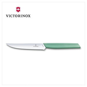VICTORINOX 瑞士維氏 Swiss Modern 牛排刀 12cm 綠 6.9006.12W41