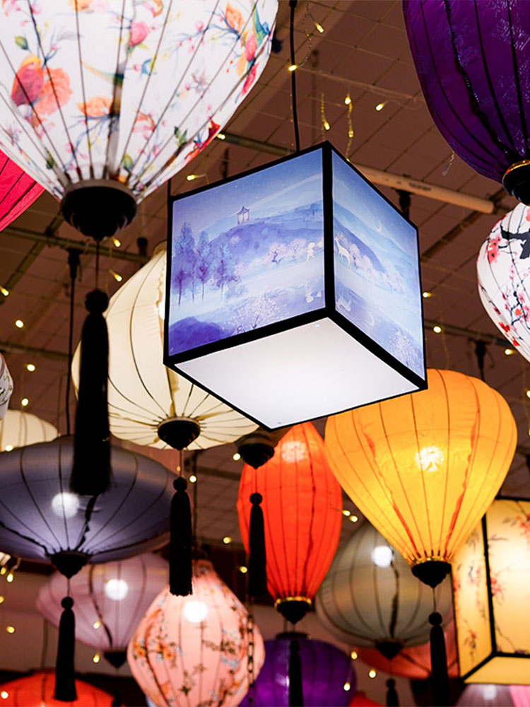 中秋燈籠古風裝飾戶外防水節日氛圍裝飾燈古典中國風仿古燈籠掛件 1