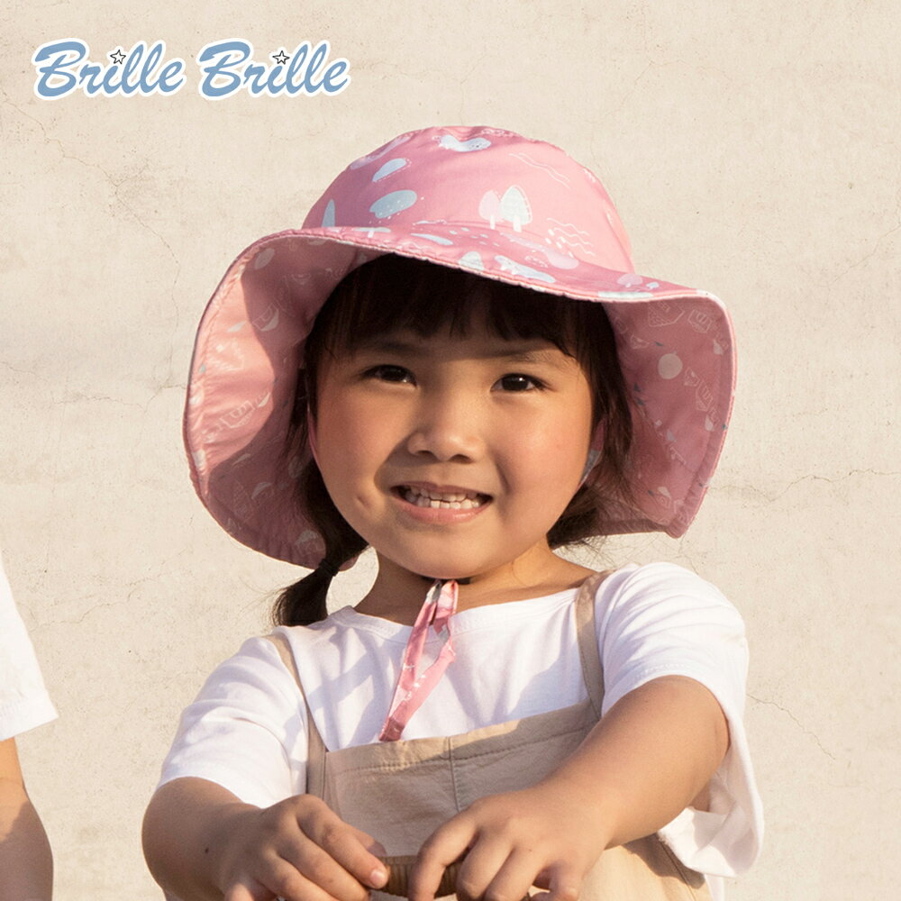 【Brille Brille】兒童UPF50+雙面防曬帽 - 夢幻農莊