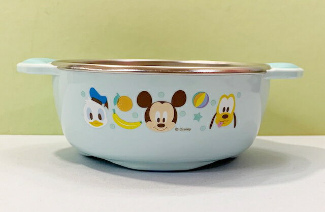 【震撼精品百貨】Micky Mouse 米奇/米妮 迪士尼兒童不銹鋼雙耳碗-藍米奇#04930 震撼日式精品百貨