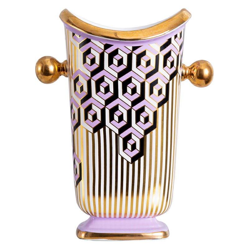 蝶陶花瓶美式輕奢風花器凡爾賽迷宮藝術設計師樣板間擺件玄關餐桌 4