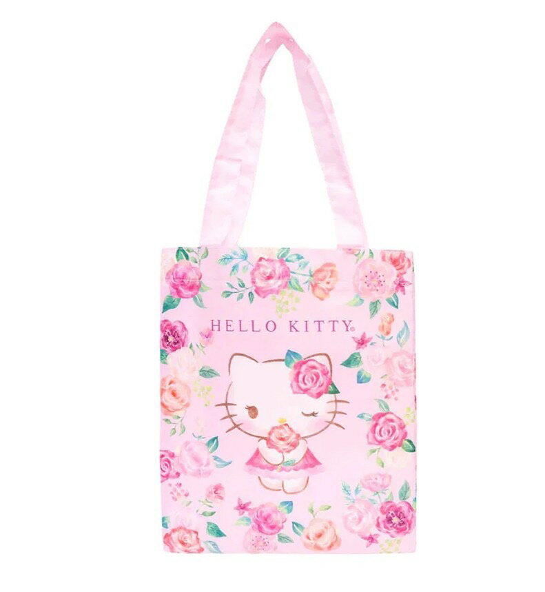 【震撼精品百貨】凱蒂貓 Hello Kitty~日本SANRIO三麗鷗 KITTY手提袋-玫瑰*15122