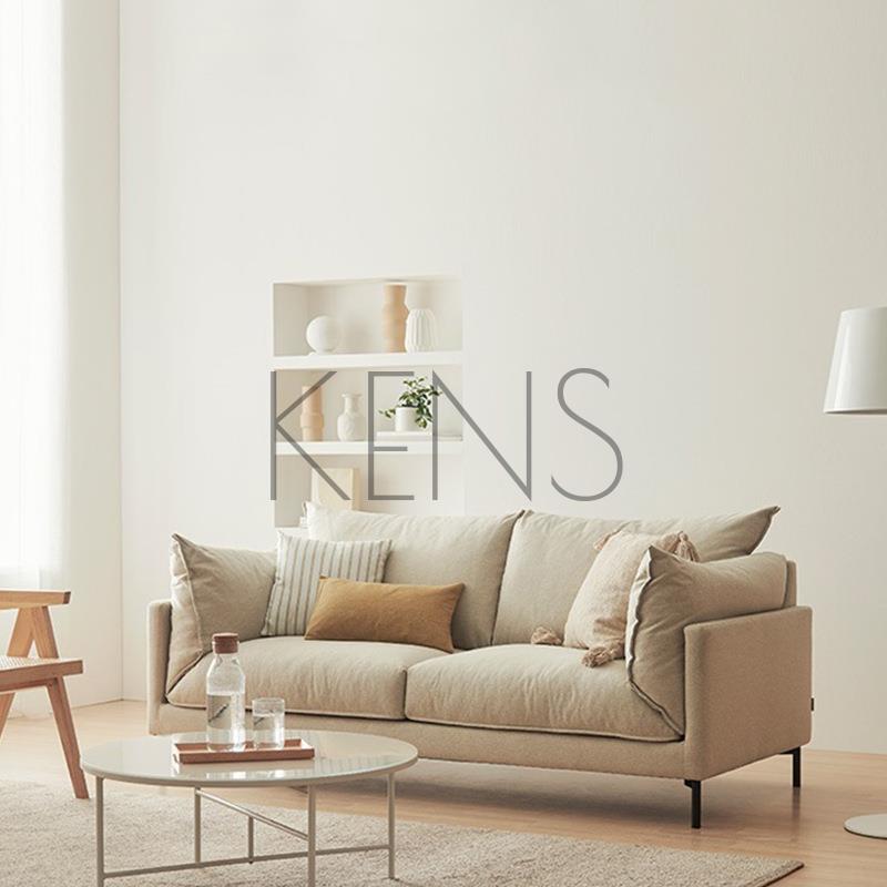 【KENS】沙發 沙發椅 簡約現代布藝沙發公寓雙人民宿日式極簡風臥室家用客廳三人位沙發