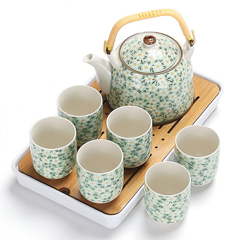 輕奢中式提梁茶具套裝茶家用客廳杯陶瓷小老簡約功夫干泡茶盤壺泡