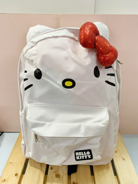 【震撼精品百貨】Hello Kitty 凱蒂貓 Sanrio HELLO KITTY後背包-大白臉#65551 震撼日式精品百貨