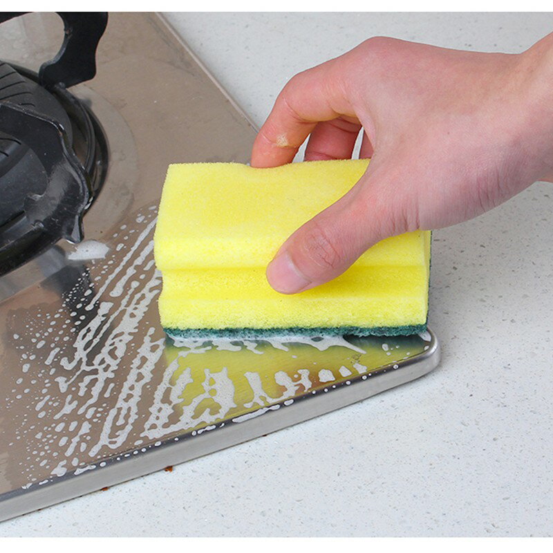 菜瓜布【C002】台灣出貨 居家  廚房百潔布 海綿擦 刷碗布 洗碗 洗鍋 雙面魔力擦 洗碗刷 兩用刷 清潔 2