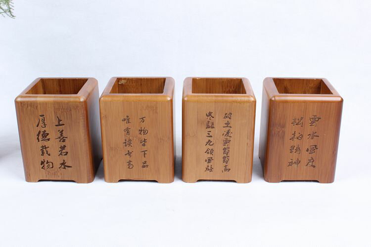 筆筒竹木筆筒竹竹木創意時尚禮品高檔工藝多功能筆筒| 協貿國際