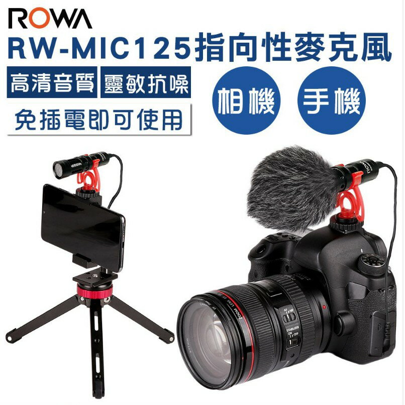 【eYe攝影】現貨 含毛套+減震架 樂華 ROWA RW-MIC125 心型 指向性麥克風 相機 手機 直播 錄音