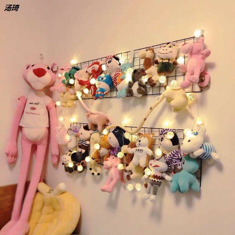 娃娃收納架展示毛絨臥室玩具掛墻神器網紅房間裝飾置物架女童公主