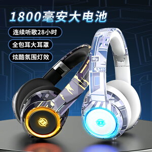 電腦耳機/電競耳機 電競藍芽耳機頭戴式高顏值重低音降噪無線游戲耳麥可折疊插卡電腦【YS1011】