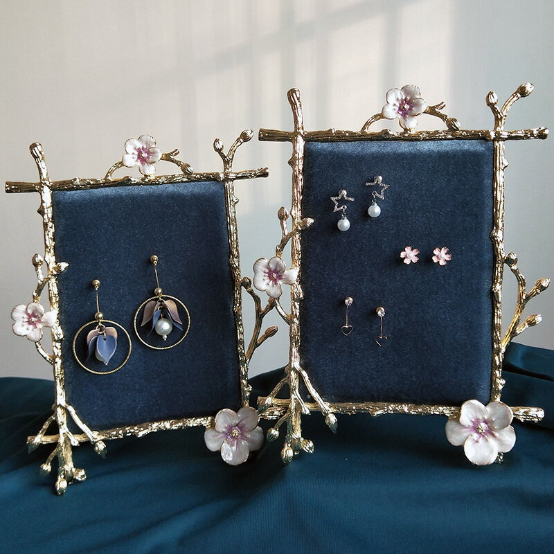 耳釘耳環架女家用歐式精致絨布飾品展示板首飾架子收納架珠寶道具