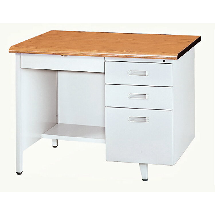 【 IS空間美學】107-R型木紋桌(2023-B-172-9) 辦公桌/職員桌/辦公家具/電腦桌