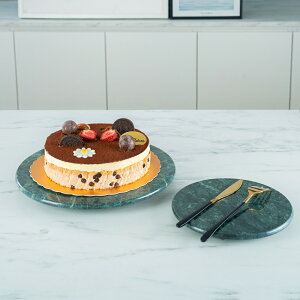 Creative Home 天然大理石(綠色) 直徑30.5公分園盤 圓形轉盤 蛋糕轉台 蛋糕盤 起司盤 點心盤