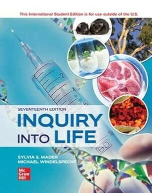 Inquiry into Life (17版) Sylvia S. Mader 2023 McGraw-Hill