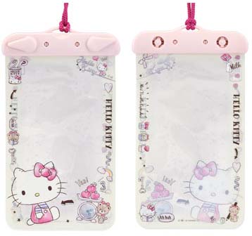 Hello Kitty 手機 防水袋 防水套 附 繩子 三麗鷗 KT 凱蒂貓 日貨 正版 授權 J00030131