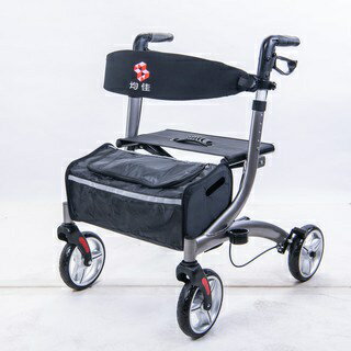 均佳鋁合金四輪助行車歐式健走型JK-007帶輪型助步車/步行輔助車