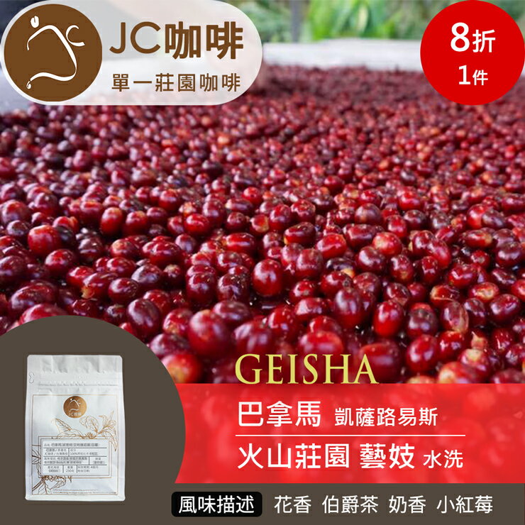 巴拿馬 凱薩路易斯 火山莊園 藝妓 水洗 咖啡豆1包│淺焙【JC咖啡】半磅(230g) 莊園咖啡 新鮮烘焙