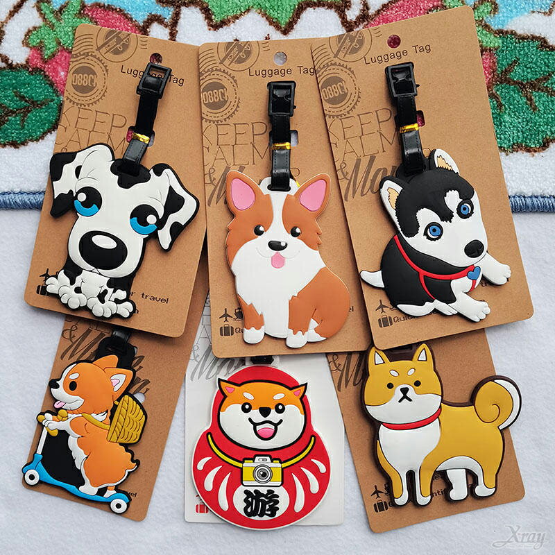 行李吊牌-綜，行李牌 卡套 證件套 卡皮巴拉 水豚 酷洛米 柴犬 登機牌 票卡夾票夾 識別證套，X射線【C200005】