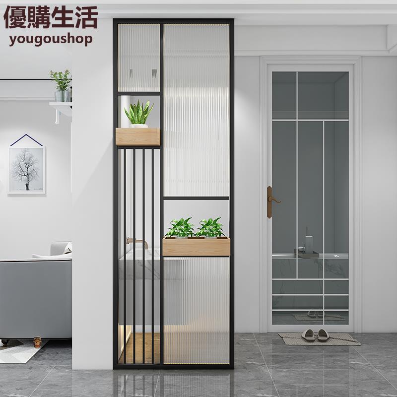 優購生活~長虹玻璃屏風隔斷客廳現代簡約鋼化輕奢玄關衛生間入戶進門遮擋墻定製 屏風櫃 屏風 隔間 客廳 玄關櫃 隔板 屏風架訂製 可付費上門安裝
