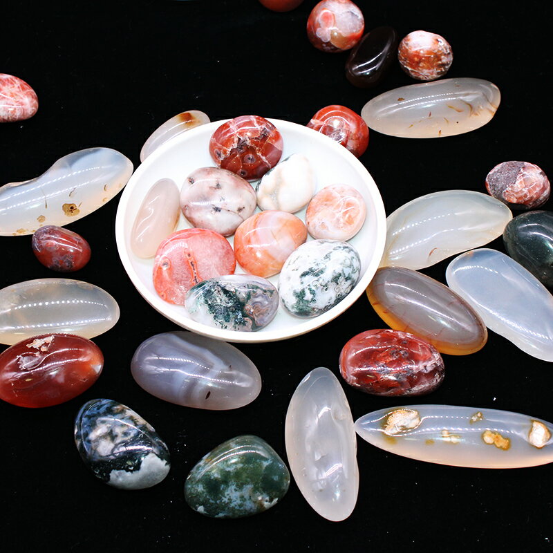 天然水晶碎石大顆粒魚缸裝飾小擺件雨花石彩色瑪瑙礦物底砂子
