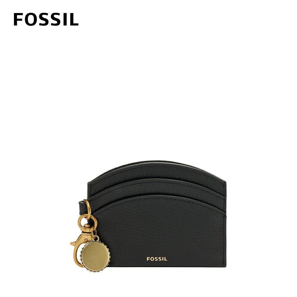 送禮首選★FOSSIL Polly 圓弧造型真皮卡夾-黑色 SL6455001【美國時尚品牌】 附防塵袋+提袋【全館滿額折價★FOSSIL全系列包夾送美妝蛋】