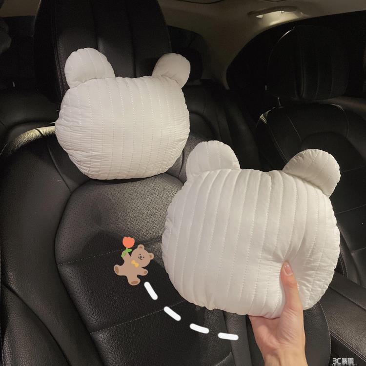 汽車頭枕護頸枕套裝夏季可愛個性創意座椅靠枕車載車用舒適頸椎枕 99購物節