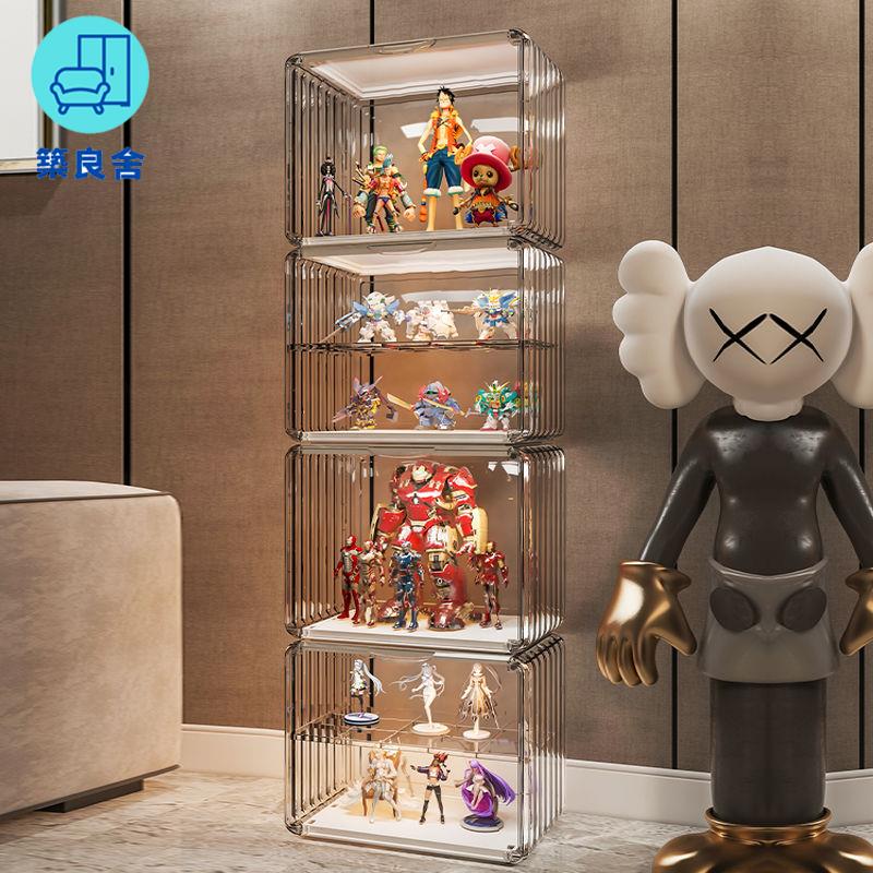 免運 手辦展示櫃 透明展示櫃 亞克力展示櫃 收納櫃 手辦樂高展示櫃模型玩具收納陳列櫃亞克力透明仿玻璃家用積木架子工廠現貨直銷 全館八折 售後保障 z5617