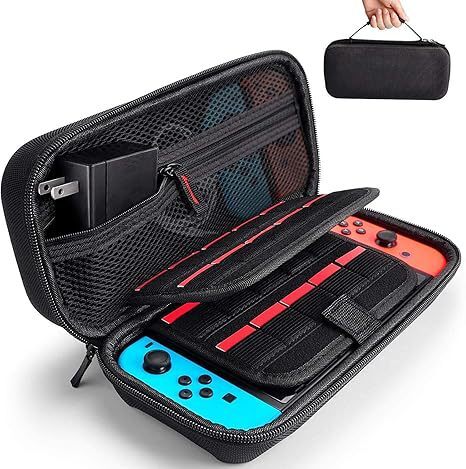 Deruitu Switch攜帶箱相容Nintendo Switch/Switch OLED - 適合交【Snowbelle優選】