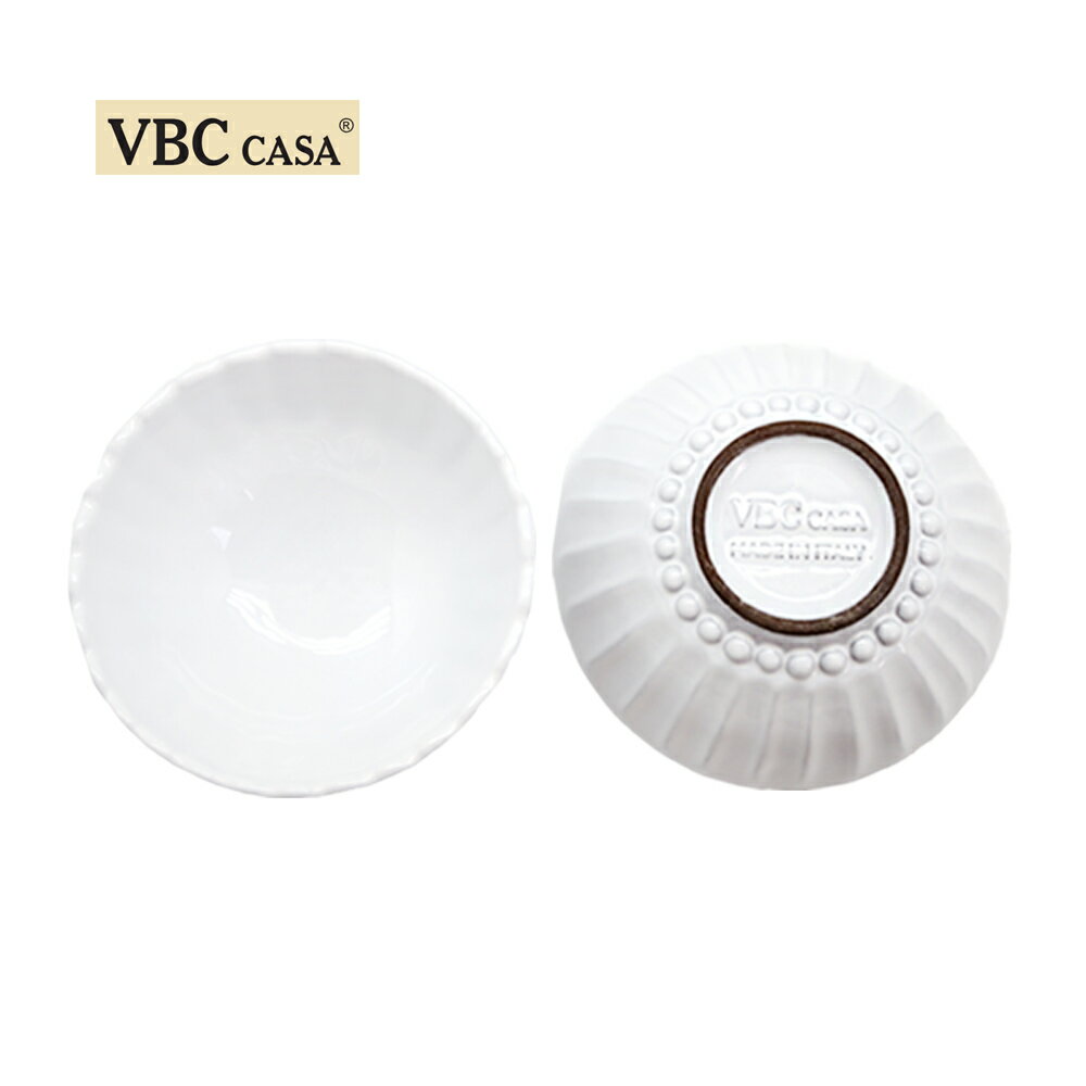 義大利 VBC casa │ 條紋系列 12 cm 飯碗 / 純白色
