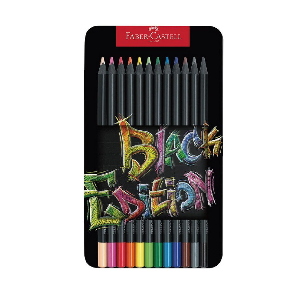 FABER-CASTELL 黑旋風極軟 油性色鉛筆 12色/盒  116413