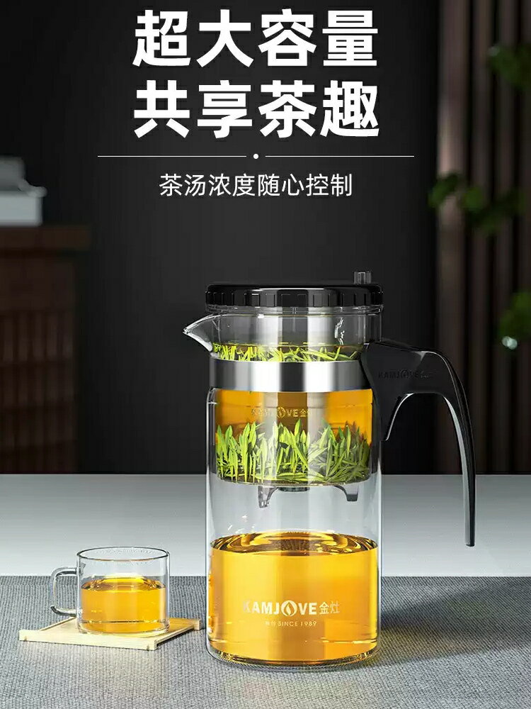 金灶TP-200飄逸杯泡茶壺茶水分離過濾花茶壺沖茶耐熱玻璃茶杯茶具