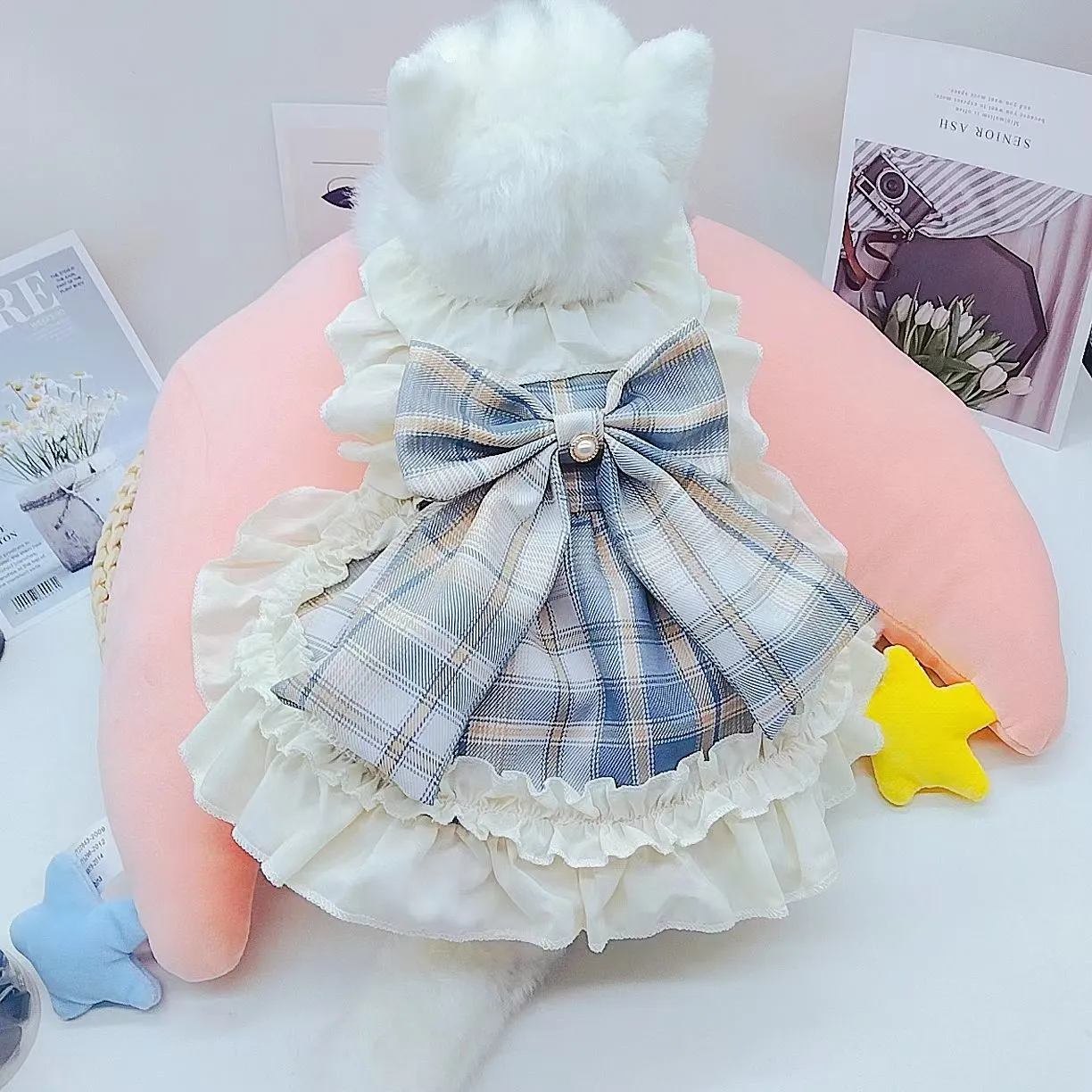 寵物衣服 貓咪連衣裙 兔子洛麗塔公主裙 萌寵加絨禮服 寵物狗衣服 小型犬服飾 貓咪衣服 寵物服飾【不二雜貨】