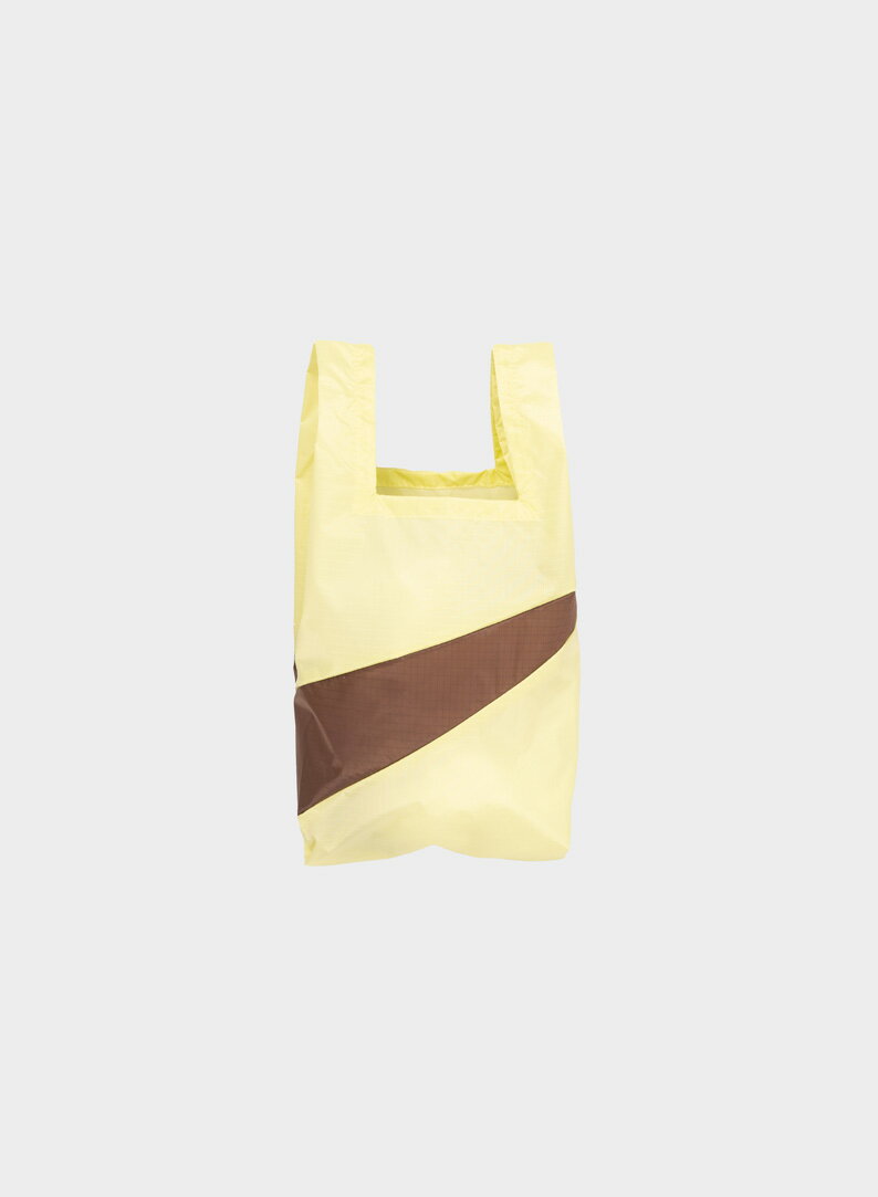 荷蘭 Susan Bijl 防潑水超輕量購物袋 #S (檸檬黃/咖啡棕)