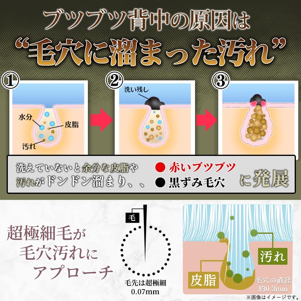 日本 Coneflake 極細軟毛洗背刷 背部刷 洗澡刷 背部清潔刷 沐浴刷 軟毛洗澡刷 去角質刷 身體刷 毛孔清潔刷 背部按摩刷 5
