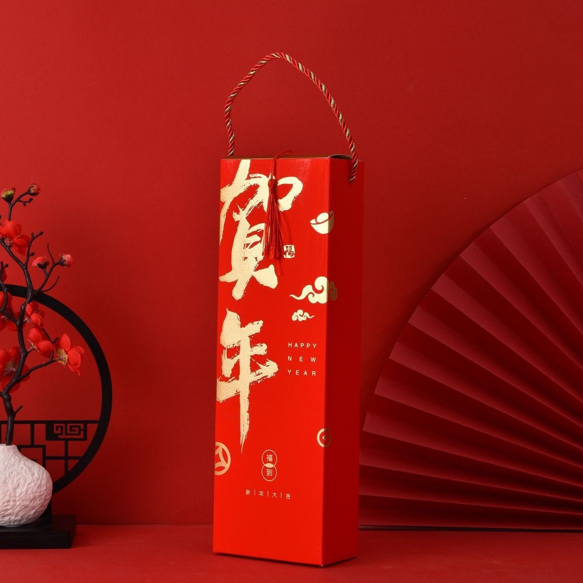 新年對聯賀年抽屜式禮盒春聯印LOGO高檔禮盒任選多款式-UM.有米家居